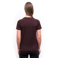Triko krátké dámské SENSOR MERINO BLEND TYPO port red