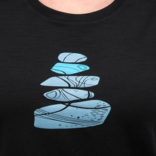 Triko krátké dámské SENSOR MERINO BLEND STONE černé