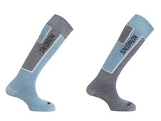 Ponožky Salomon Elios 2 pack new light grey/purple