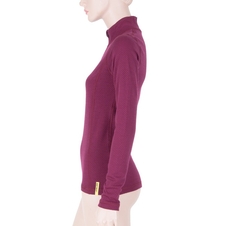 Triko dlouhé dámské SENSOR MERINO WOOL DF zip lilla
