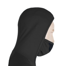 Triko dlouhé pánské SENSOR MERINO DOUBLE FACE s kapucou černé