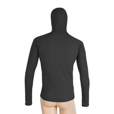Triko dlouhé pánské SENSOR MERINO DOUBLE FACE s kapucou černé