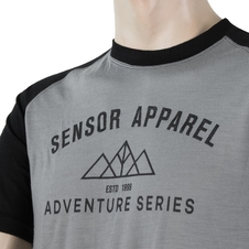 Triko krátké pánské SENSOR MERINO ACTIVE PT ADVENTURE šedé