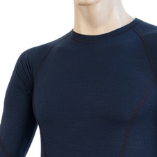 Triko dlouhé pánské SENSOR MERINO DOUBLE FACE tm. modré