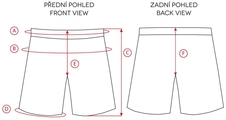Kraťasy unisex HAVEN NALISHA SHORT modro/bílé