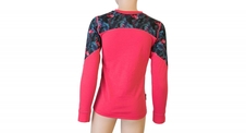 Triko dlouhé dětské SENSOR MERINO IMPRESS+spodky set růžová/floral