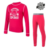 Triko dlouhé dětské SENSOR DOUBLE FACE+spodky set růžová