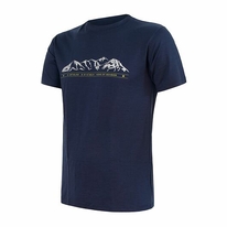 Triko krátké pánské SENSOR MERINO ACTIVE PT MOUNTAINS deep blue