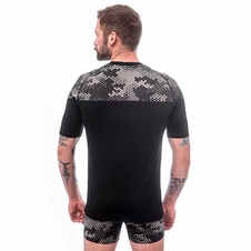 Triko krátké pánské SENSOR MERINO IMPRESS černá/honeycomb