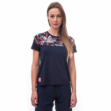 Dres krátký dámský SENSOR HELIUM deep blue/leaves