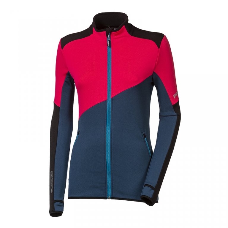 Mikina dámská Progress TERRITORIA černá/fuchsie/petrol