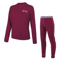 Triko dlouhé juniorské SENSOR DOUBLE FACE+spodky set lilla