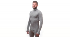 Triko dlouhé pánské SENSOR MERINO BOLD rolák šedé