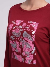 Triko dlouhé dámské LOAP ABRISIMA vínové