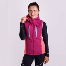 Vesta dámská Progress FANTOMA VEST hybridní vínová/růžová