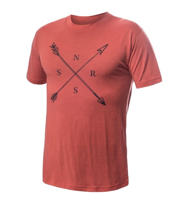 Triko krátké pánské SENSOR MERINO ACTIVE SNSR terracotta