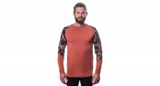 Triko dlouhé pánské SENSOR MERINO IMPRESS terracotta/rush