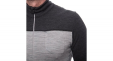 Triko dlouhé pánské SENSOR MERINO BOLD rolák zip šedé