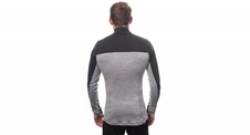 Triko dlouhé pánské SENSOR MERINO BOLD rolák zip šedé