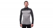 Triko dlouhé pánské SENSOR MERINO BOLD rolák zip šedé