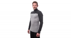 Triko dlouhé pánské SENSOR MERINO BOLD rolák zip šedé