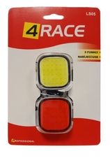 Blikačka přední+zadní 4RACE Mini USB černé