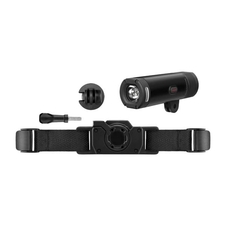 Přední adaptivní cyklosvítilna Garmin Varia UT800, uchycení na helmu