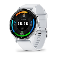 Hodinky Garmin Venu 3, Silver/White, Silicone band