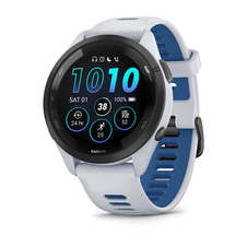 Hodinky Garmin Forerunner 265, luneta Black, pouzdro White, řemínek silicone White/Blue