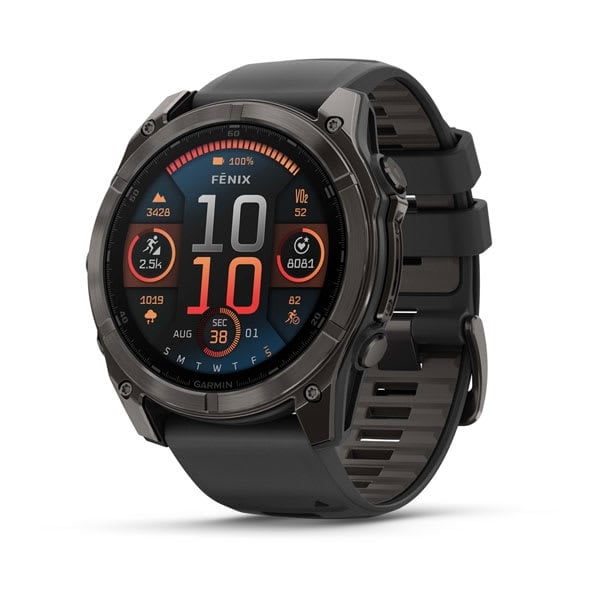Hodinky Garmin fenix 8, 51 mm, AMOLED, Sapphire, Carbon grey DLC s Black/Grey