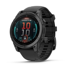 Hodinky Garmin fenix E, 47 mm, AMOLED, Slate grey steel/černý řemínek