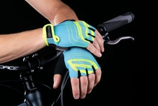 Rukavice FORCE SPORT, modrá-fluo