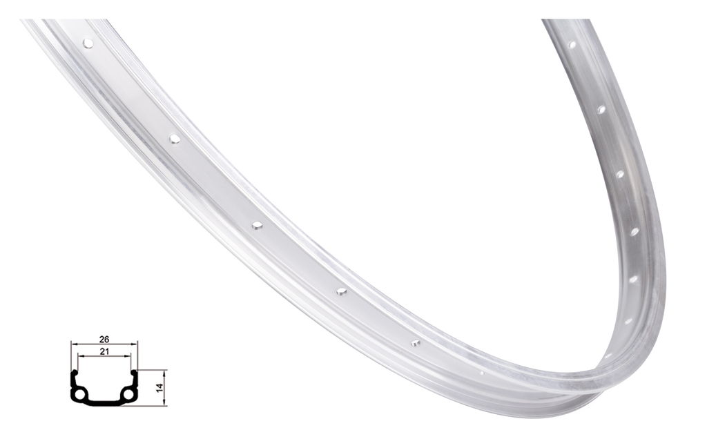 Ráfek REMERX RMX21 622x21, 36děr, stříbrný