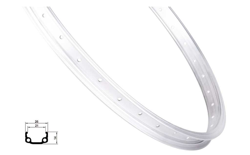 Ráfek REMERX RMX21 406x21, 36děr, stříbrný