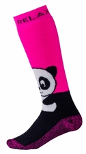 Dětské lyžařské ponožky Relax PANDA RSO17B-pink