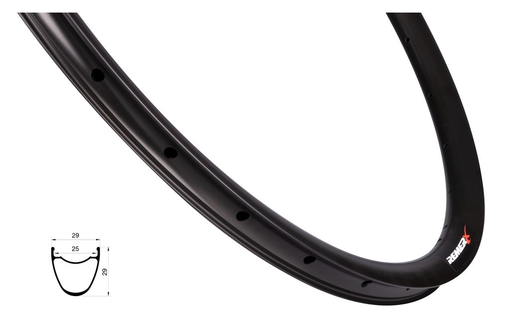 Ráfek gravel REMERX S-DISC 622x25, 24děr, černý