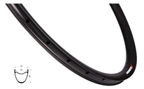 Ráfek gravel REMERX S-DISC 622x25, 24děr, černý