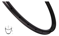 Ráfek gravel REMERX S-DISC 622x25, 28děr, černý