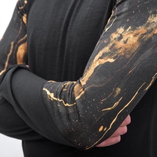 Triko dlouhé pánské SENSOR MERINO IMPRESS černé/cosmos