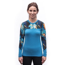 Triko dlouhé dámské SENSOR MERINO IMPRESS modrá/universe