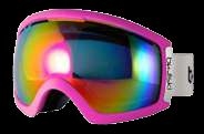 Lyžařské brýle Bullski IRON fluo růžové/chromově duhové červené sklo