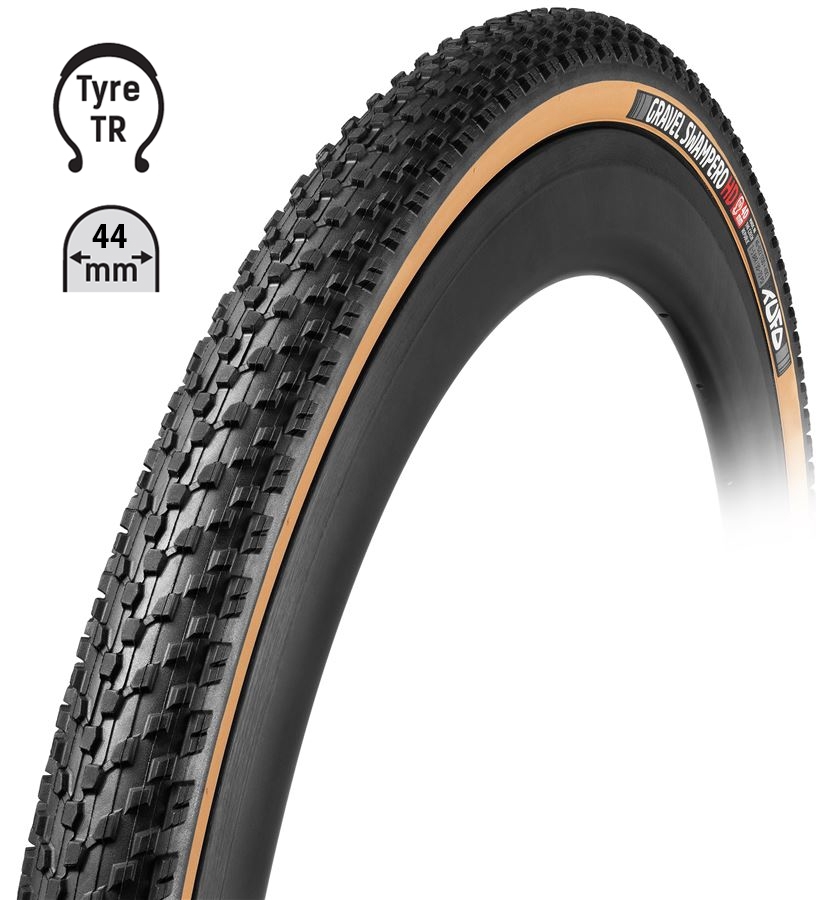 Plášť TUFO Gravel SWAMPERO HD 700x44C, bezduš., črn/béž
