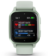 Venu Sq 2, Metallic MintCool Mint silicone band_1