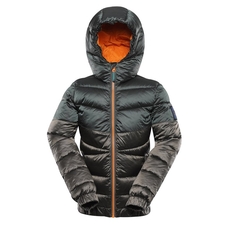 Bunda dětská ALPINE PRO GROLLO HI-THERM s impregnací zemitá