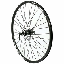 Zapletené kolo 584/27,5 zadní, ráfek dvoustěnný černý disc, náboj Shimano C/L kazeta 8-11 sp RU 36 