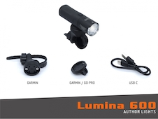 Světlo přední Author LUMINA 600lm USB Alloy