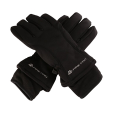 Rukavice unisex ALPINE PRO KAHUG s membránou softshell černé