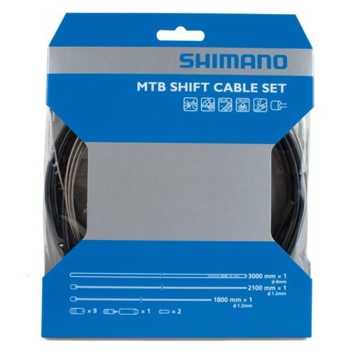 Set řadících bovdenů a lanek Shimano pro horská kola, černé