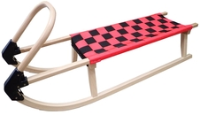 Sáně dřevěné 110cm červené