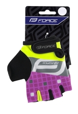 Rukavice Force SQUARE dětské, fluo-růžové